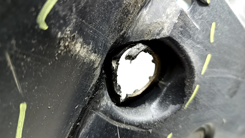 Front left underbody protection for Toyota Rav4 19-25 hybrid, USA built, dented, cracked