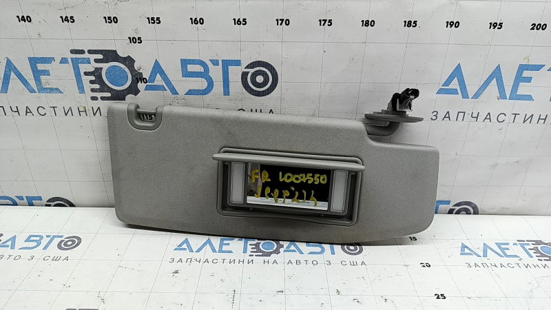 Right visor for Jeep Grand Cherokee WL 21-23, gray, with backlight, without hook, dry-cleanable