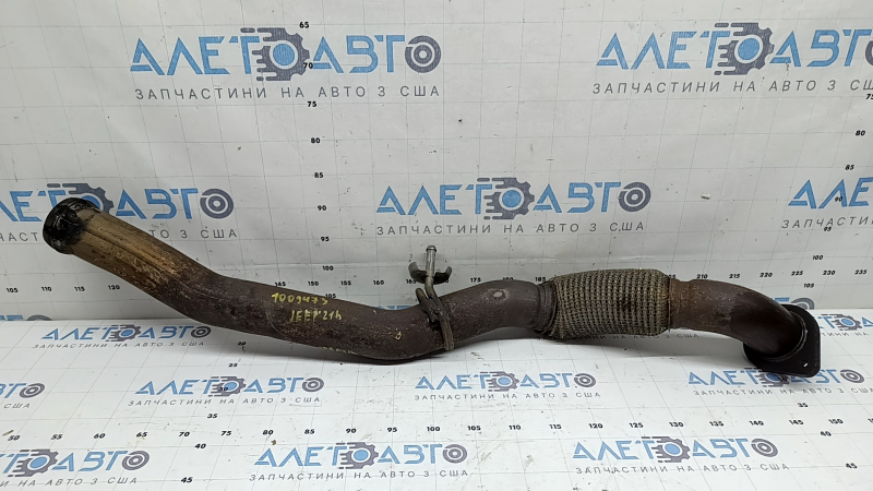 Jeep Grand Cherokee WL 22-26 PHEV exhaust pipe, torn mesh, dented corrugation