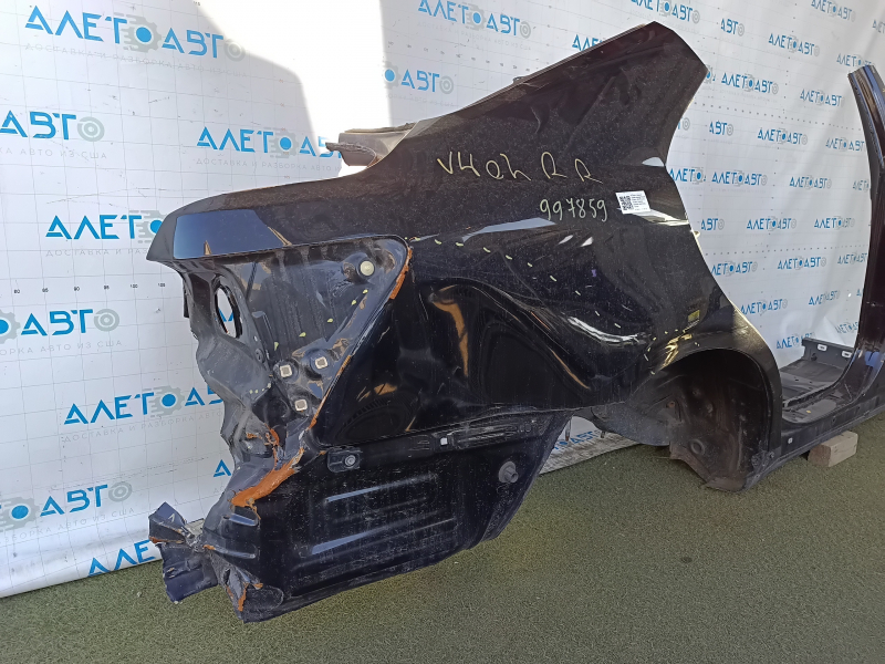 Quarter wing rear right Toyota Camry v40 07-11 sawed off with the central pillar, black, rusty, dents, bumps
