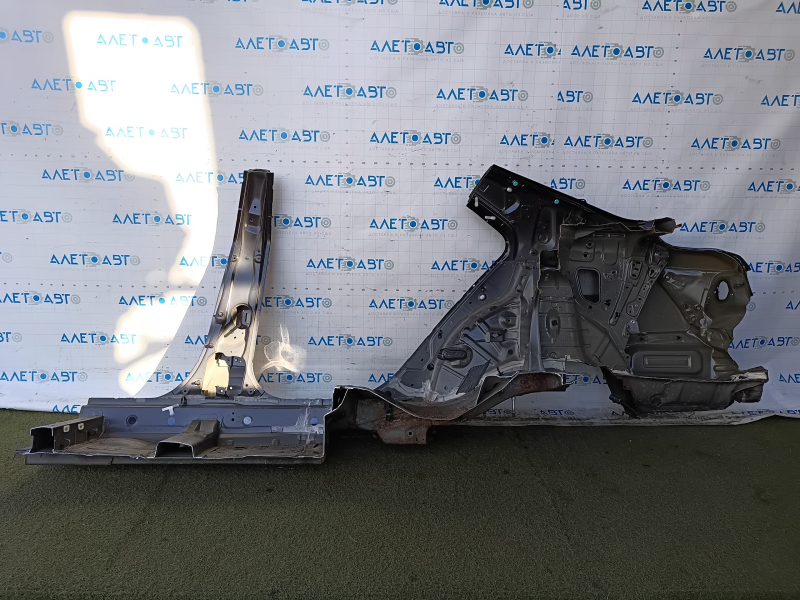Quarter wing rear right Toyota Camry v40 07-11 sawed off with the central pillar, black, rusty, dents, bumps