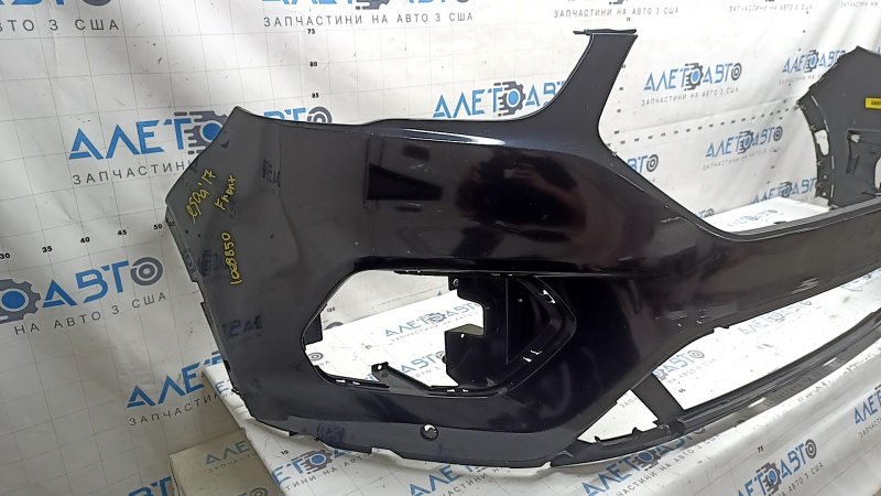 Front bumper bare Ford Escape MK3 17-19 rest, for parking sensors, black, chips