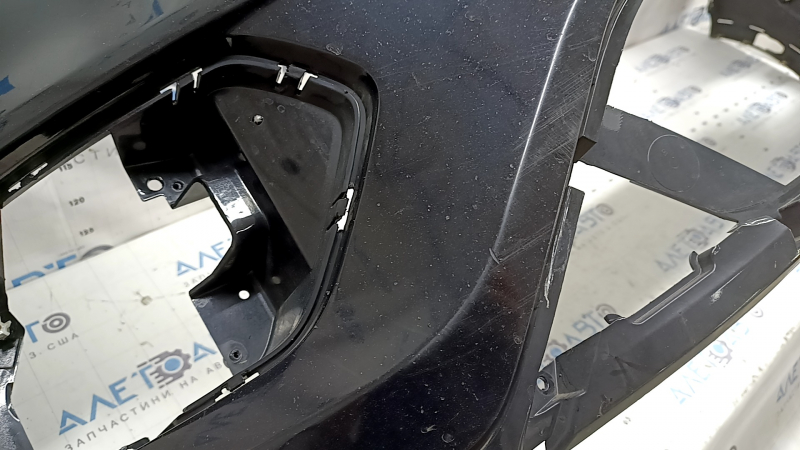 Front bumper bare Ford Escape MK3 17-19 rest, for parking sensors, black, chips