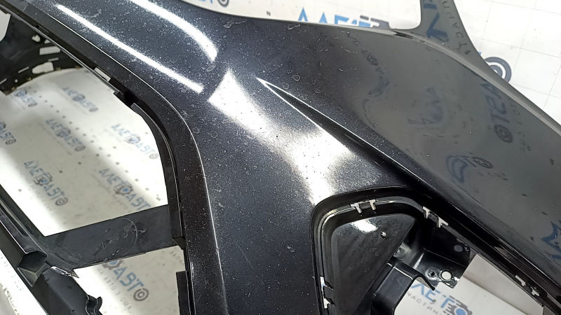 Front bumper bare Ford Escape MK3 17-19 rest, for parking sensors, black, chips