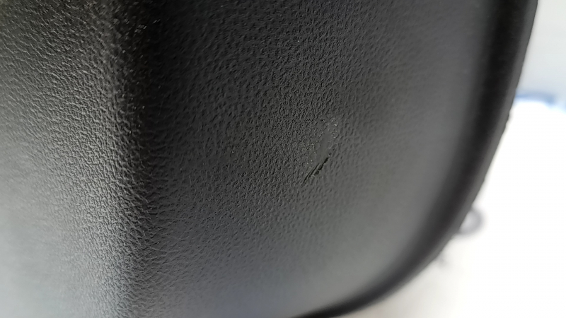 Door trim, front left, Ford Escape MK4 23-26, black, armrest, black leather, dark gray insert, with black handle, scratches, worn