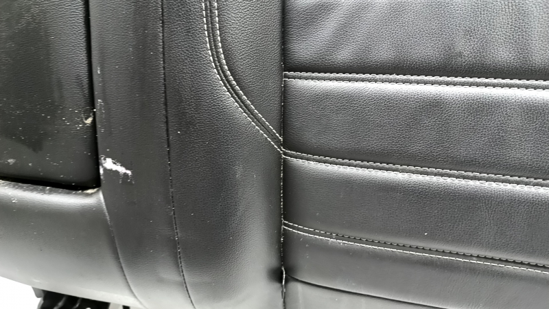 Backrest of the rear row of seats, 2nd row, left, Ford Escape MK3 13-19, black leather, with belt and armrest, dry-cleanable