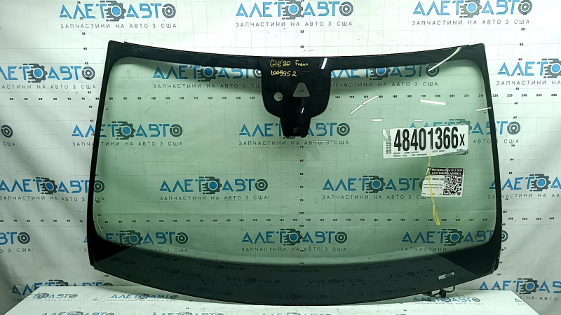 Mercedes W167 GLE 20-23 windshield with heated wiper area, for one camera, broken bracket mounts