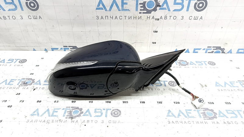 Right side mirror assembly Infiniti QX50 19-22, 16 pins, auto-folding, camera, turn signal. Silver