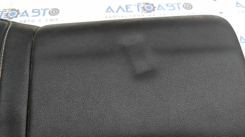 Rear seat cushion, 2nd row, left, VW Tiguan 22-24, black leather, white stitching, perforation, dry-cleanable