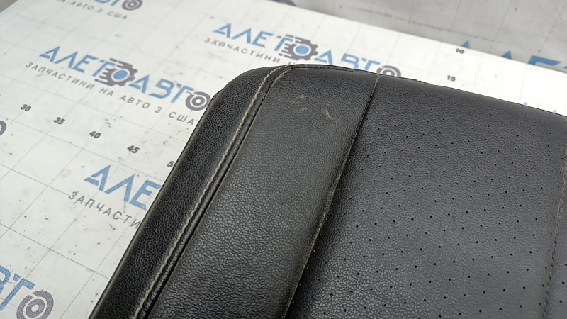 Rear seat cushion, 2nd row, left, VW Tiguan 22-24, black leather, white stitching, perforation, dry-cleanable