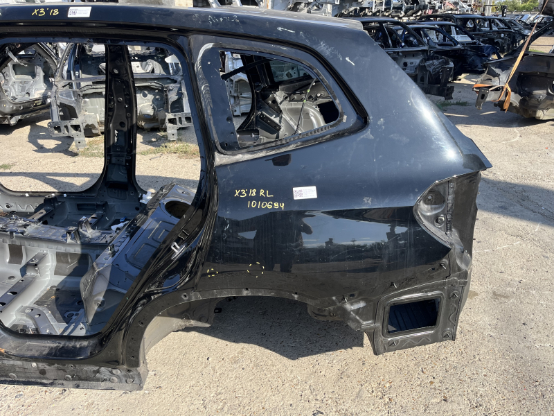 Quarter wing rear left BMW X3 G01 18-24 on the body, black, dent, bumps