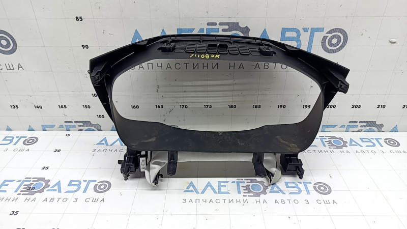Volvo XC90 16-25 black instrument cluster trim with grey trim