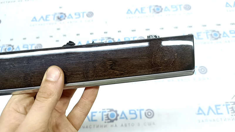 Right front panel trim Volvo XC90 16-25, wood finish, glossy, with backlight, scratches