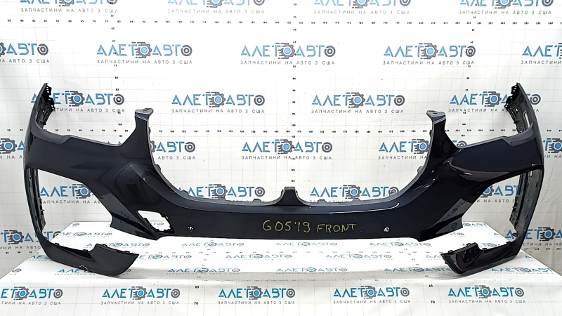 Bare front bumper BMW X5 G05 19-23 for parking sensors, graphite, scratches, dented