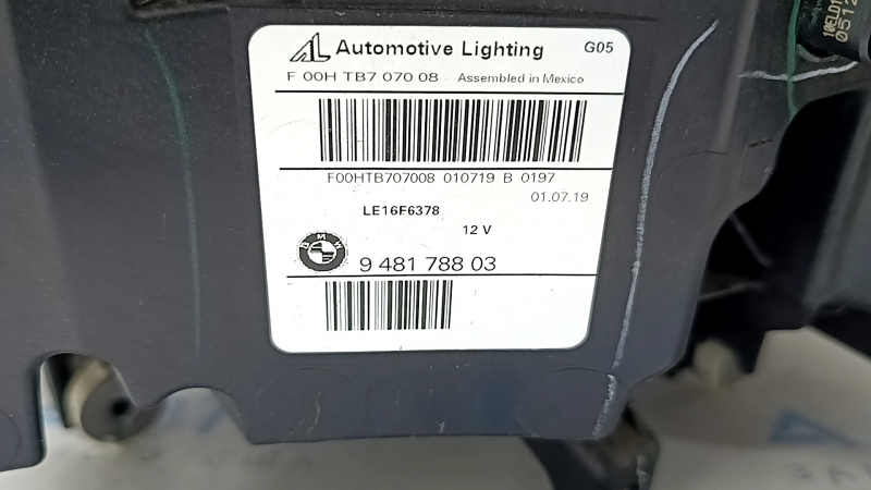 Front right headlight complete BMW X5 G05 19-23 LED, without fastening, for polishing