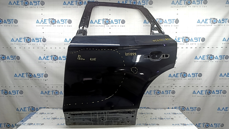 Bare rear left door Audi Q5 80A 19-25 black LY9B, with limiter and limiter boot, painted 0.25, butt, limiter insert scrolls