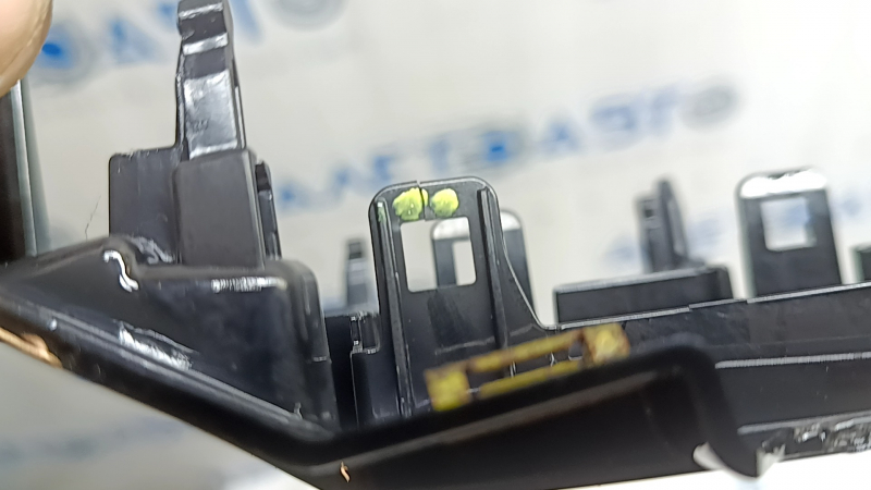 Left front panel trim for Audi A3 22-26, upper, black gloss, scratches, cracks in the button mounts