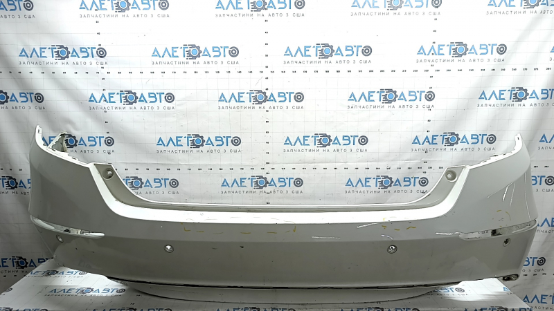 Bare rear bumper Honda Accord 21-22 for parking sensors, white, scratches, worn