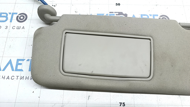 Left sun visor for Honda Accord 18-22, PLATINUM GRAY, without hook, dry cleanable