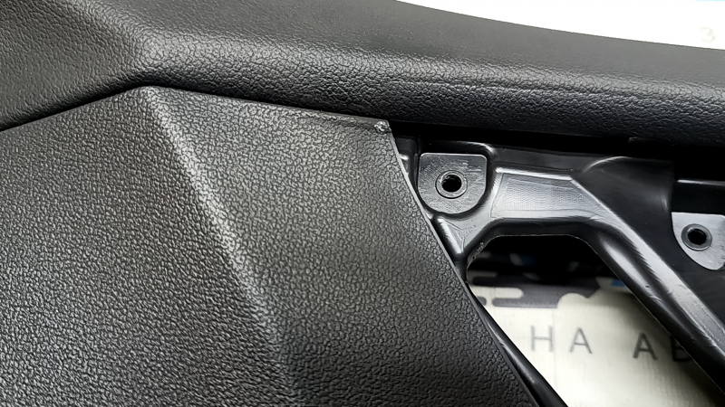 Door trim, front right card, Audi A3 22-26, black leather, structure, armrest, black leather, without molding, worn