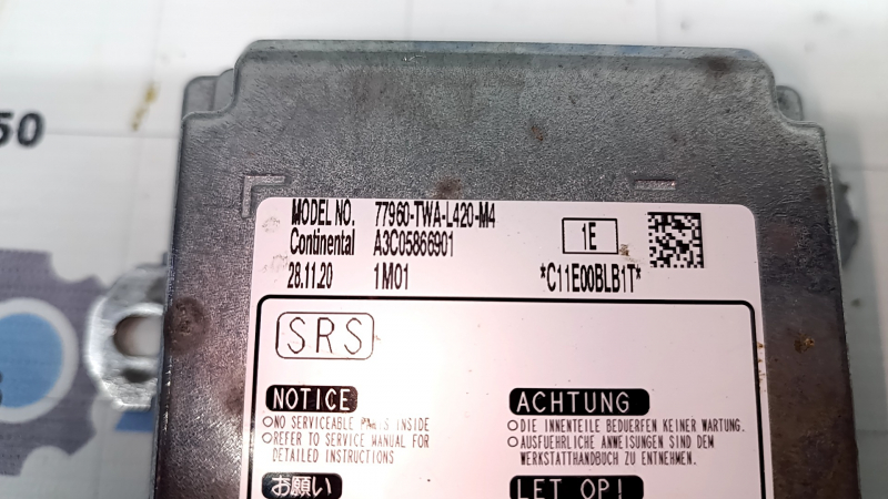 SRS airbag module, airbag computer, Honda Accord 21-22 2.0 hybrid