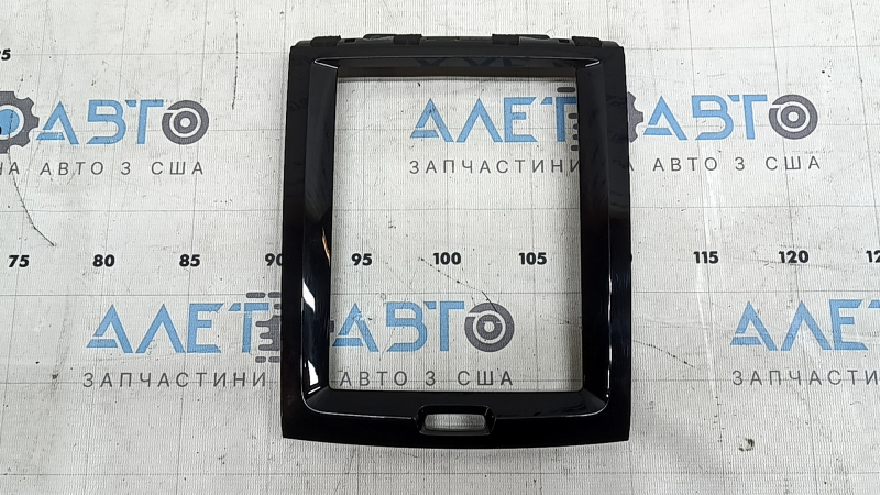 Front panel trim, monitor frame, Volvo XC60 18-26, black gloss, scratches