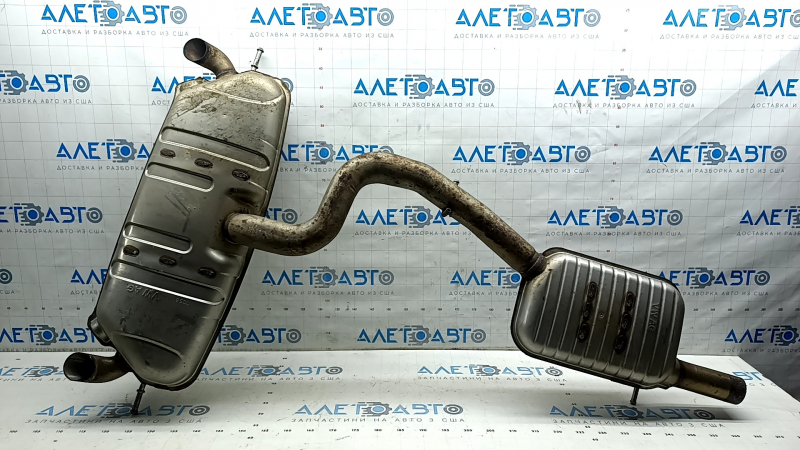 The rear muffler with a barrel and a middle part of the Audi A3 22-26 Audi A3 22-26 is crushed