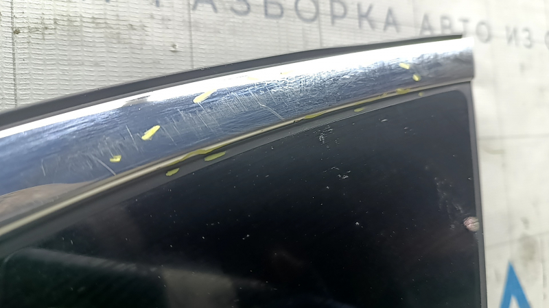 Rear right window, blind glass, Kia Niro 17-22, chrome, tinted, scratches on chrome