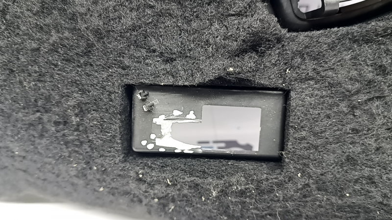 Mercedes C-class W205 16-18 passenger footwell front panel trim, black, scratches, broken mount