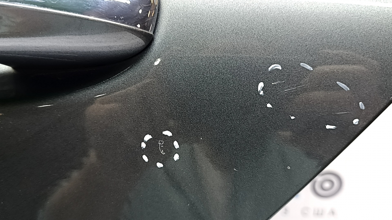 Complete rear left door Mercedes C-class W205 16-21 aluminum, graphite 992, keyless, scratches, nicks