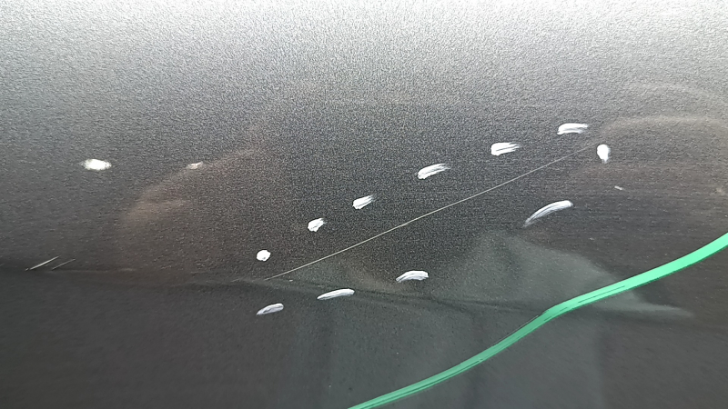 Complete rear left door Mercedes C-class W205 16-21 aluminum, graphite 992, keyless, scratches, nicks