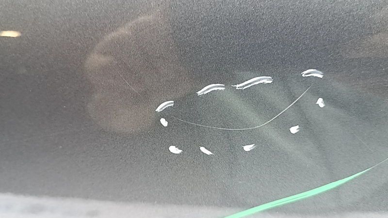 Complete rear left door Mercedes C-class W205 16-21 aluminum, graphite 992, keyless, scratches, nicks