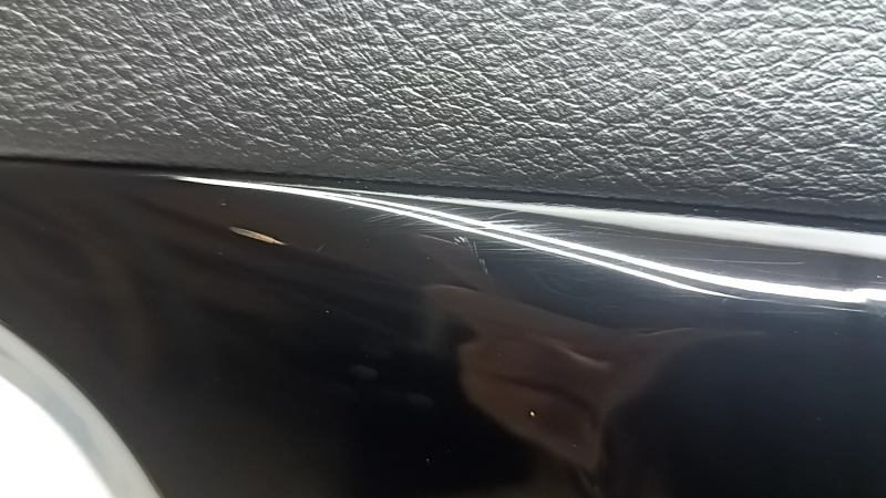 Door trim, front right card, Jeep Compass 22-22, gray with black, brown leather insert, dry-cleaned, scratches, whitened plastic, butt