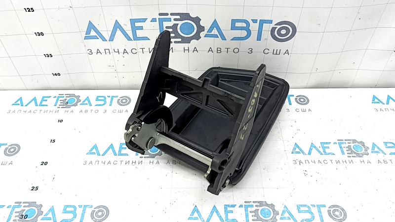Armrest VW Taos 22-25 leather black titan black ceramic, gray stitching, for cleaning, poked