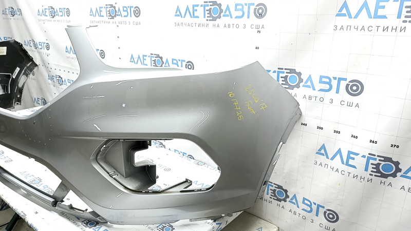 Front bare bumper Ford Escape MK3 17-19 rest silver UX, chipped, pressed, non-factory holes
