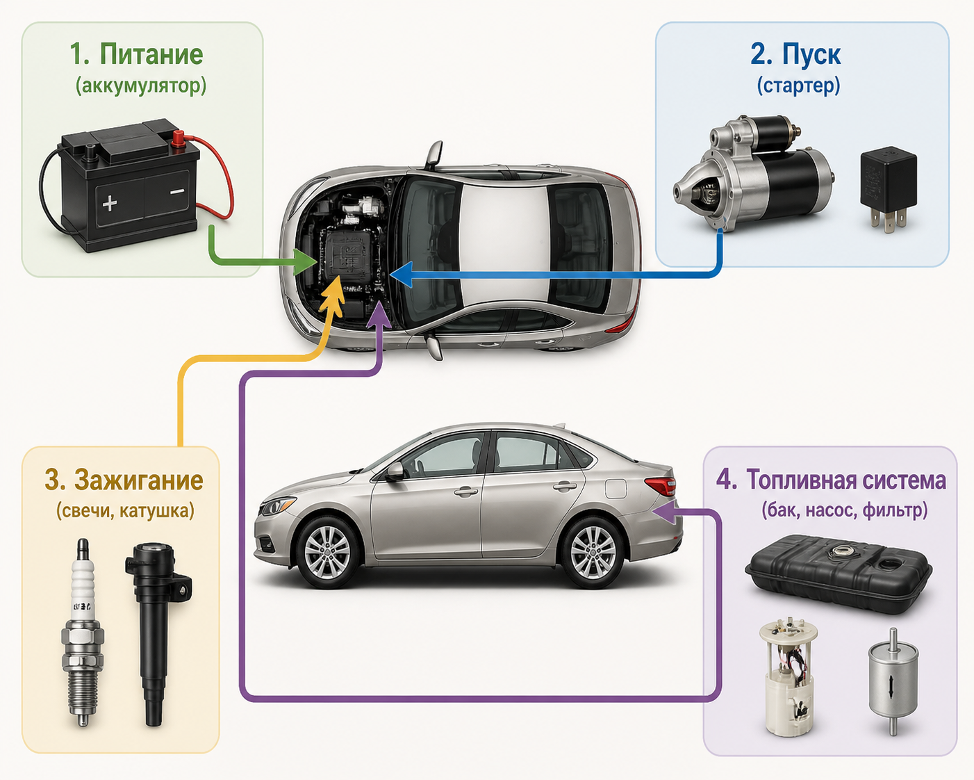 The car won't start: possible causes and what to do