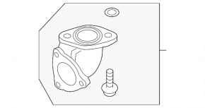 Cooling system flange VW Atlas 18- 3.6 metal