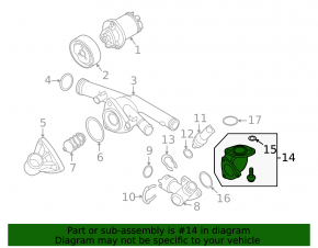 Cooling system flange VW Atlas 18- 3.6 metal