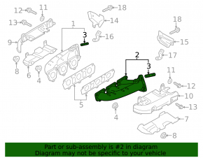 Exhaust manifold left Audi Q7 16- 3.0T