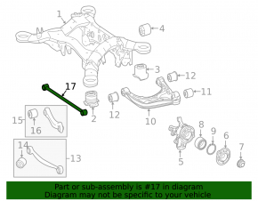 Rear left toe-in lever for Mercedes X164 GL W164 ML