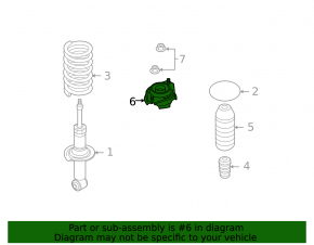 Rear left shock absorber support for Subaru Forester 2013