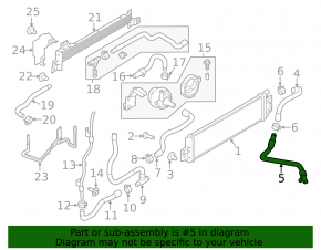 Radiator pipe intercooler right Infiniti Q50 16-24 3.0T second