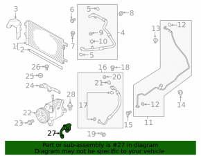 A/C Compressor Bracket Subaru XV Crosstrek 18-23
