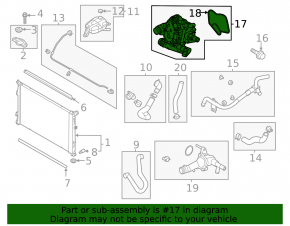 Thermostat housing assembly for Hyundai Sonata 20-23 HEV plastic