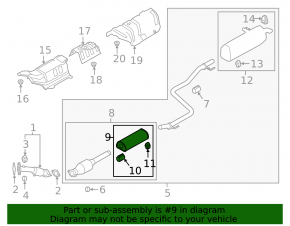 Exhaust line middle part Kia Forte 19-24 2.0