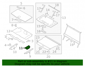 Trunk box right Volvo XC90 16-23 gray