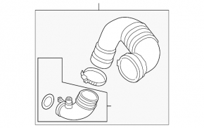 Air duct for VW Atlas 24-25 2.0T manifold, two parts