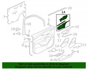 Audi Q7 16-25 chrome inner front right door handle