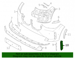 Front bumper grille right BMW X3 G45 25-26