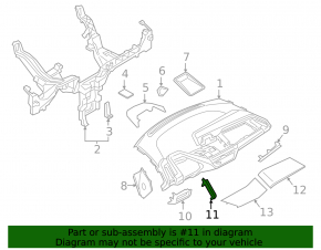 Dashboard cover left upper BMW i3 14-20 graphite